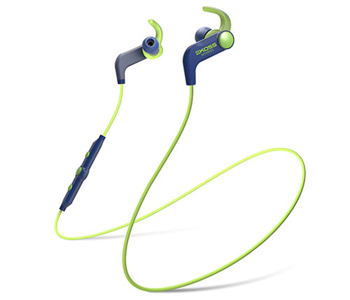 אוזניות ספורט אלחוטיות Koss BT190i עם מיקרופון Bluetooth בצבע כחול ירוק