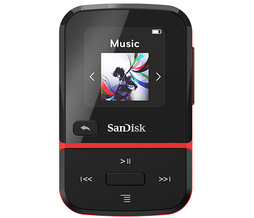 נגן SanDisk Clip Sport Go 16GB MP3 בצבע שחור ואדום