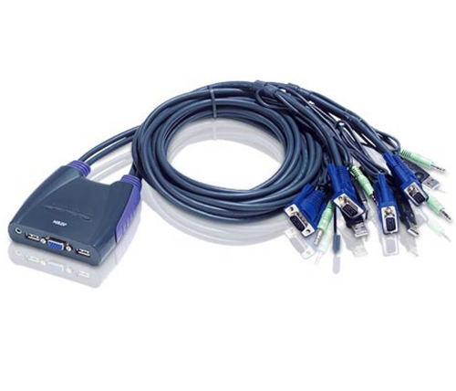בורר 4 מחשבים Aten CS64US VGA USB KVM