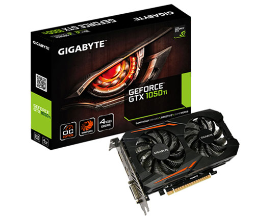 כרטיס מסך Gigabyte NVIDIA GeForce GTX 1050 Ti GeForce GTX 1050 Ti OC 4G 4GB GDDR5