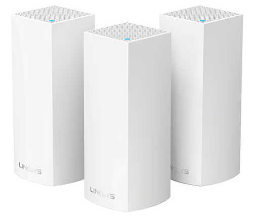 נתב / ראוטר Linksys Velop Whole Home WHW0303B MeshTri-Band AC6600 Wi-Fi Router - שלוש יחידות, בצבע לבן