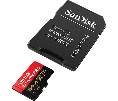 כרטיס זכרון SanDisk Extreme Pro A2 microSDXC SDSQXCY-064G - בנפח 64GB