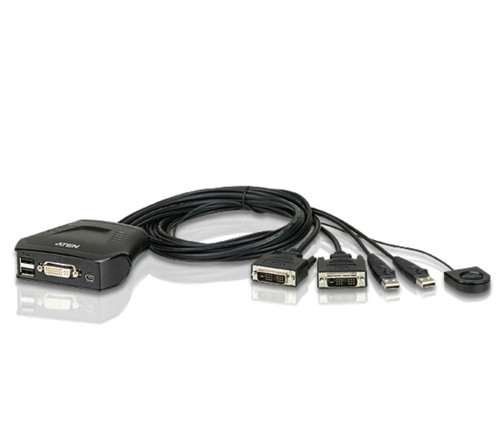 בורר 2 מחשבים Aten CS22D USB DVI KVM