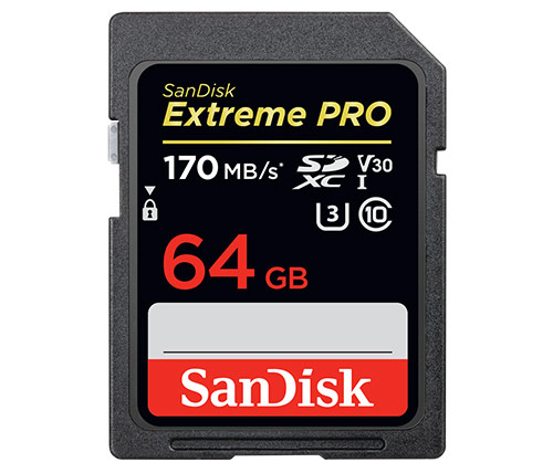 כרטיס זכרון SANDISK EXTREME PRO SDXC SDSDXXY-064G - בנפח 64GB