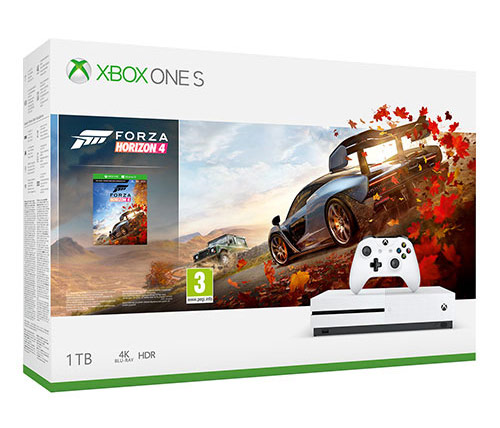 קונסולה Microsoft Xbox One S 1TB הכוללת משחק Forza Horizon 4 אחריות היבואן הרשמי