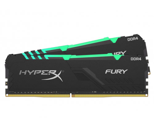 זכרון למחשב HyperX FURY DDR4 RGB 3200MHz 2x8GB HX432C16FB3AK2/16 DIMM