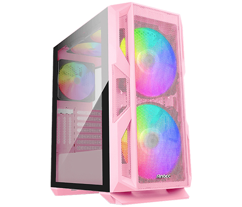 מארז מחשב Antec NX800 Pink בצבע ורוד כולל חלון צד