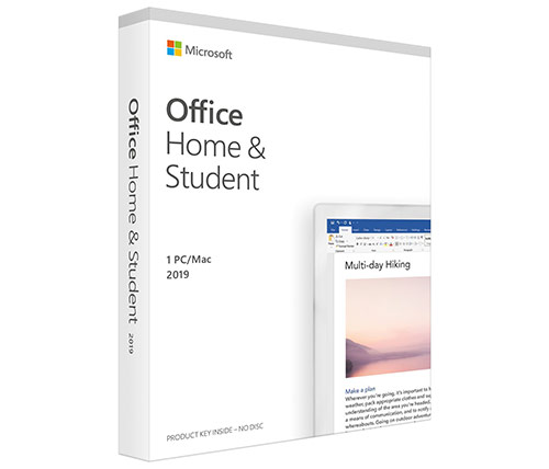 קוד להורדת תוכנת אופיס Microsoft Office Home & Student 2019 Retail בשפה English / אנגלית למחשב PC - Mac אחד