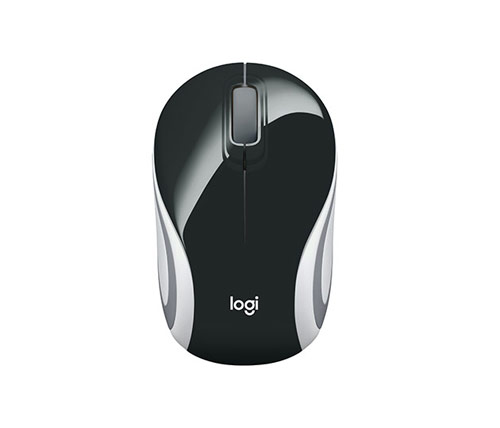 עכבר אלחוטי מיני Logitech Wireless Mini M187 בצבע שחור ולבן