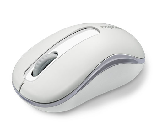 עכבר אלחוטי Rapoo M10 Plus 2.4GHz בצבע לבן וכסוף