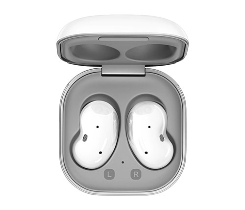 אוזניות אלחוטיות Bluetooth עם מיקרופון Samsung Galaxy Buds Live SM-R180 בצבע לבן הכוללות כיסוי טעינה