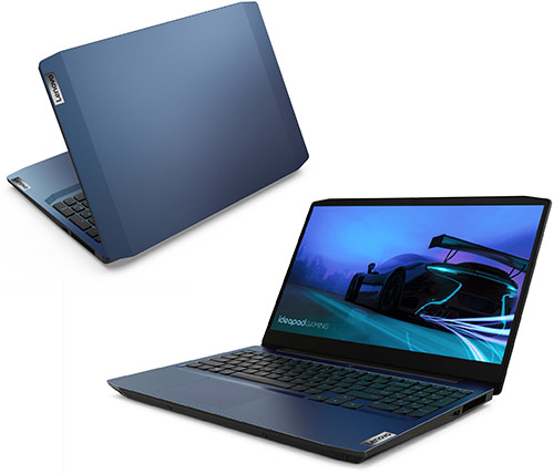 מחשב נייד גיימינג "15.6 Lenovo Gaming 3 81Y400ANIV i7-10750H בצבע כחול, כונן 512G SSD זכרון 16GB ומ.גרפי Nvidia GTX 1650 Ti 
