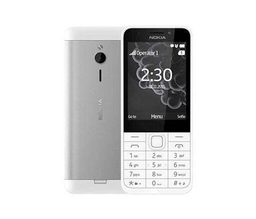 טלפון סלולרי Dual SIM Nokia 230 בצבע כסוף - שנה אחריות היבואן הרשמי