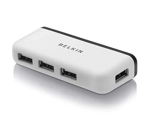מפצל BELKIN USB מחיבור USB 2.0 לארבע כניסות USB2.0 דגם Travel Hub F4U021
