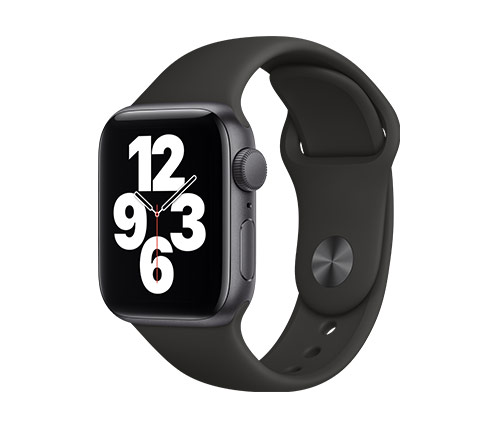 שעון חכם אפל Apple Watch SE GPS 40mm בצבע אפור חלל עם רצועת ספורט שחורה