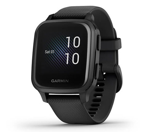 שעון חכם Garmin Venu Sq GPS Music בצבע שחור - שנתיים אחריות היבואן הרשמי