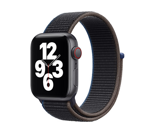 שעון חכם אפל Apple Watch SE GPS + Cellular 44mm בצבע אפור חלל צבע רצועה Charcoal Sport Loop
