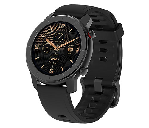 שעון Amazfit GTR 42mm בצבע שחור עם רצועה שחורה אחריות היבואן הרשמי ח.י