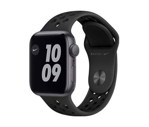 שעון חכם אפל Apple Watch Nike SE GPS 40mm בצבע אפור חלל עם רצועת ספורט שחורה