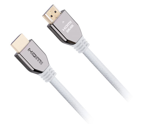 כבל מסך HDMI ל-ETION HDMI תומך 8K תקן 2.1 באורך כ-1 מטר, בצבע לבן