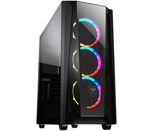 מארז מחשב Cougar MX660-T RGB בצבע שחור כולל חלון צד