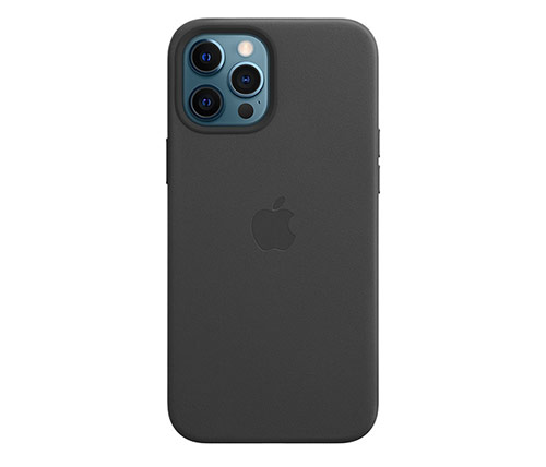 כיסוי לטלפון "Apple iPhone 12 Pro Max 6.7 עור שחור
