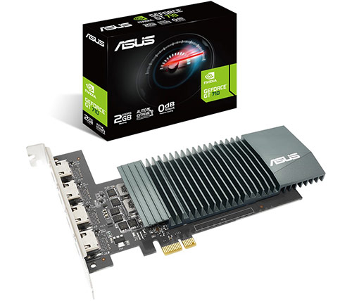 כרטיס מסך Asus GeForce GT 710 2GB‎ GDDR5 עם 4 חיבורי HDMI