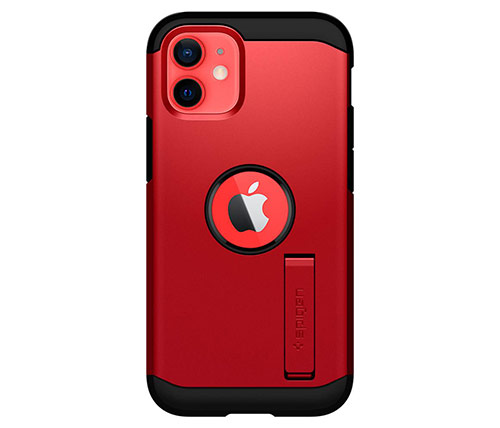 כיסוי לטלפון Spigen Tough Armor iPhone 12 Mini בצבע אדום