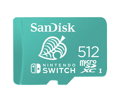 כרטיס זכרון לנינטנדו SanDisk microSDXC SDSQXAO-512G ל Nintendo Switch - בנפח 512GB