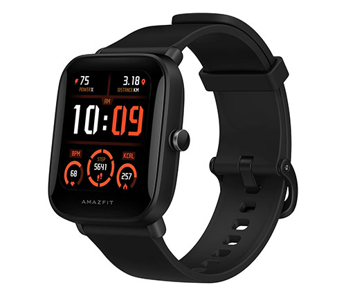 שעון Amazfit  Bip U Pro בצבע שחור עם רצועה שחורה אחריות היבואן הרשמי ח.י