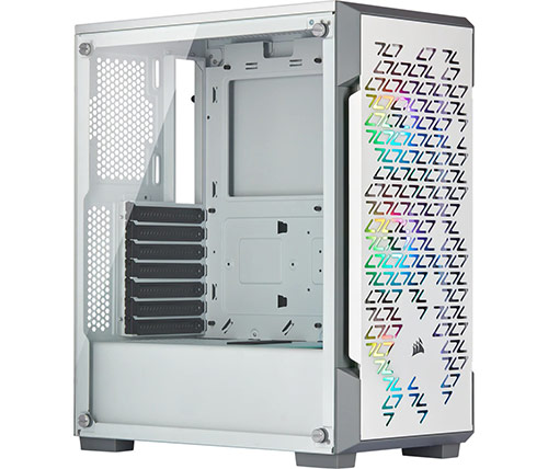 מארז מחשב Corsair iCUE 220T RGB Airflow Tempered Glass בצבע לבן