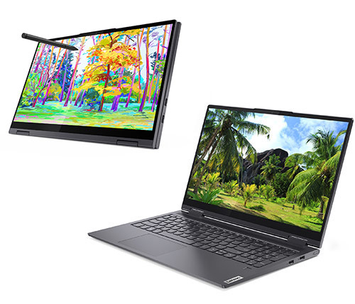 מחשב נייד עם מסך מגע "15.6 Lenovo Yoga 7 15ITL5 82BJ0047IV i5-1135G7 בצבע אפור, כונן 512GB SSD זכרון 16GB ומ.גרפי Intel Iris Xe