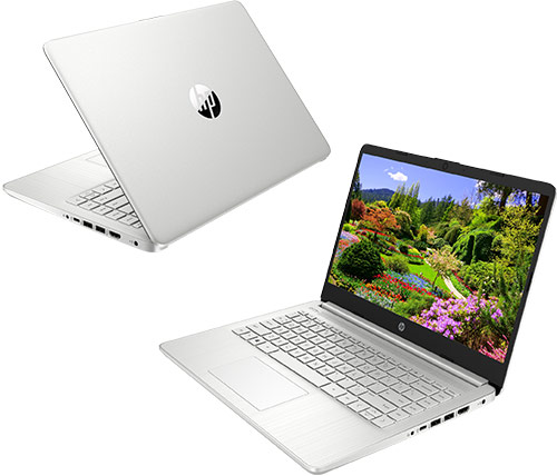 מחשב נייד "14 HP Laptop 14S-DQ2010NJ 307Z2EA i7-1165G7 בצבע כסוף, כונן 512GB SSD, זכרון 8GB ומ.גרפי Intel Iris Xe Graphics