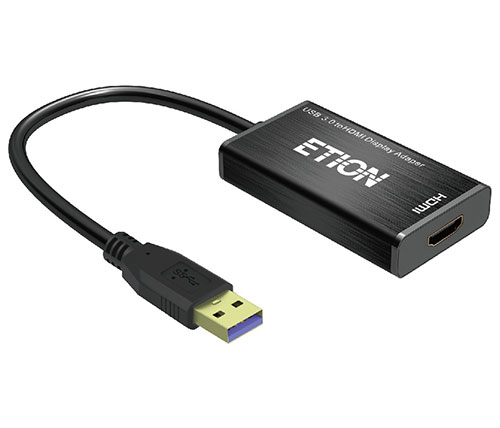 מתאם USB זכר ל- HDMI נקבה ETION