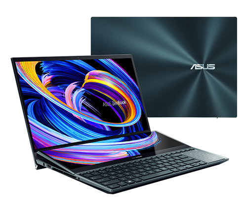 מחשב נייד "15.6 Asus ZenBook Pro Duo 15 OLED UX582LR-H2013T i7-10870H כונן 1TB SSD זכרון 16GB ומ.גרפי Nvidia RTX 3070