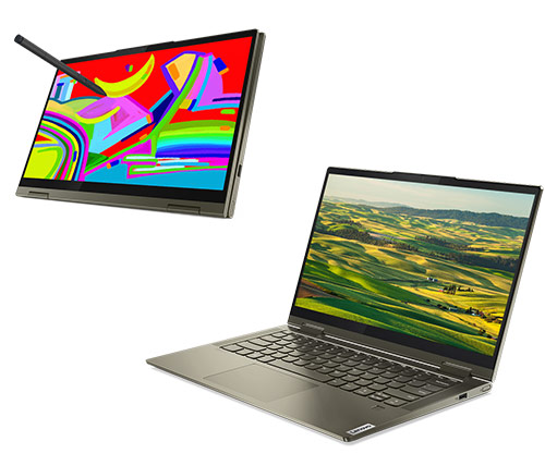 מחשב נייד עם מסך מגע "14 Lenovo Yoga 7 82BH006EIV i7-1165G7 כונן 1TB SSD זכרון 16GB ומ.גרפי Intel Iris Xe Graphics