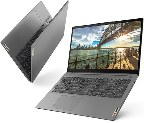 מחשב נייד "15.6 Lenovo IdeaPad 3 82H800FEIV i7-1165G7 בצבע Arctic Grey, כונן 512GB SSD זכרון 8GB ומ. גרפי Nvidia GeForce MX450
