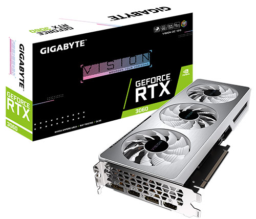 כרטיס מסך Gigabyte GeForce RTX 3060 Vision OC 12GB GDDR6 