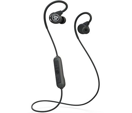 אוזניות אלחוטיות JLab Fit Sport  Wireless עם מיקרופון Bluetooth בצבע שחור