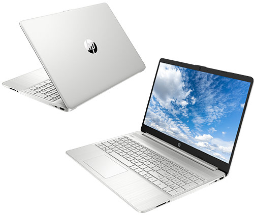 מחשב נייד "15.6 HP Laptop 15S-EQ2100NJ 40N62EA Ryzen 3 5300U בצבע כסוף, כונן 256GB SSD, זכרון 8GB ומ.גרפי AMD Radeon Graphics