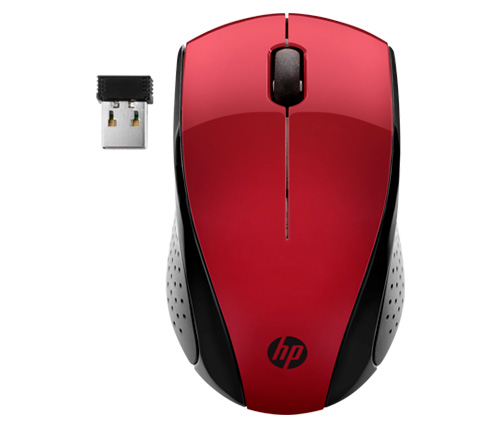 עכבר אלחוטי HP Wireless Mouse 220 בצבע שחור ואדום