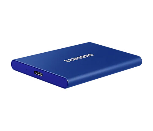 כונן SSD חיצוני נייד Samsung Portable SSD T7 USB3.2 1TB בצבע כחול