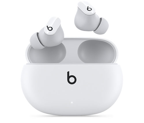 אוזניות אלחוטיות Bluetooth עם מיקרופון Beats by Dr.Dre Studio Buds True Wireless בצבע לבן הכוללות כיסוי טעינה