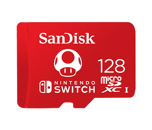 כרטיס זכרון לנינטנדו SanDisk microSDXC SDSQXAO-128G ל Nintendo Switch - בנפח 128GB