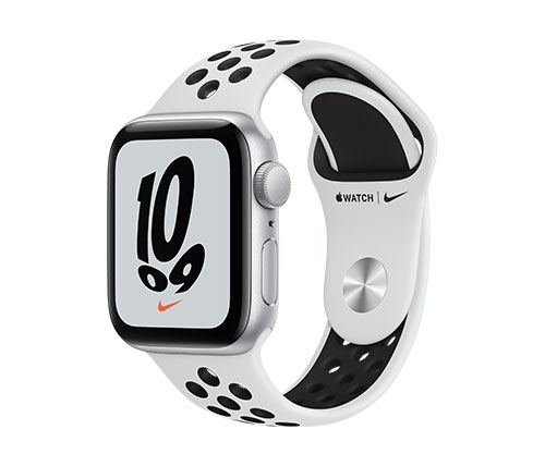 שעון חכם אפל Apple Watch Nike SE GPS 40mm בצבע Silver Aluminium Case עם רצועת Pure Platinum/Black Nike Sport Band