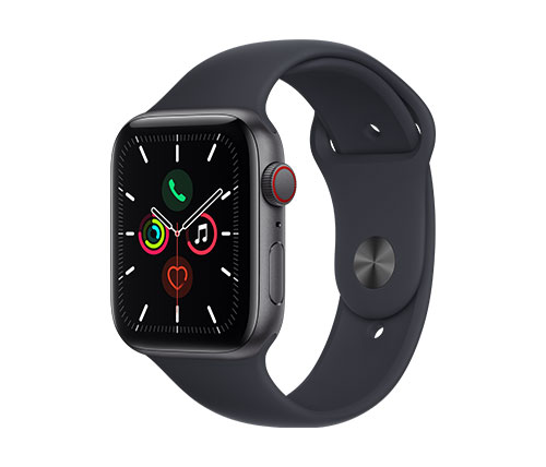 שעון חכם אפל Apple Watch SE GPS + Cellular 44mm בצבע Space Gray Aluminium Case עם רצועת Midnight Sport Band