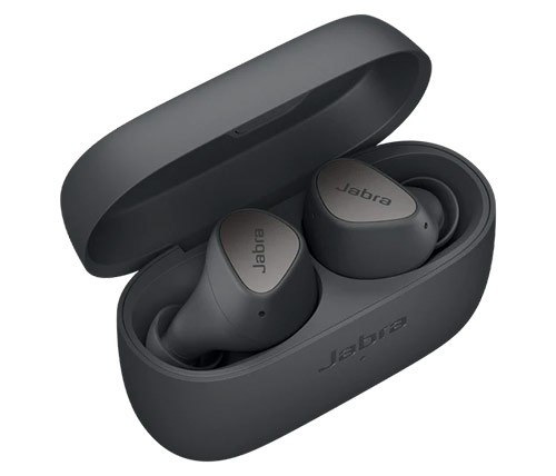 אוזניות אלחוטיות Jabra Elite 3 Bluetooth בצבע אפור עם מיקרופון הכוללות כיסוי טעינה
