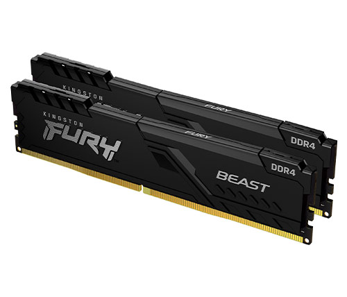 זכרון למחשב Kingston Fury Beast DDR4 3200MHz 2x16GB KF432C16BB1K2/32 DIMM