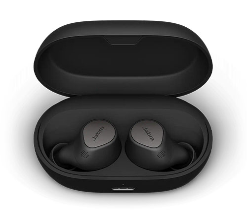 אוזניות אלחוטיות Jabra Elite 7 Pro Bluetooth עם מיקרופון בצבע שחור טיטניום הכוללות כיסוי טעינה