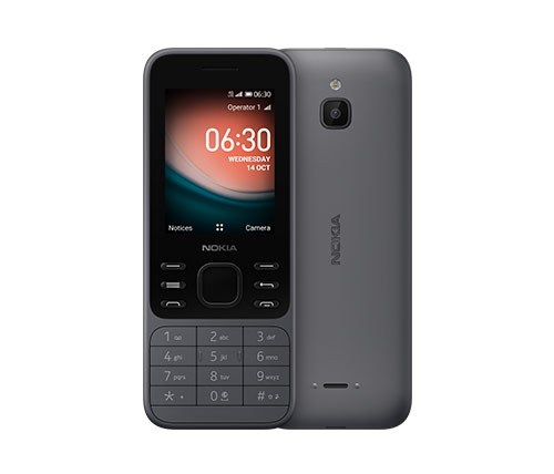 טלפון סלולרי Nokia 6300 4G בצבע שחור - שנה אחריות היבואן הרשמי